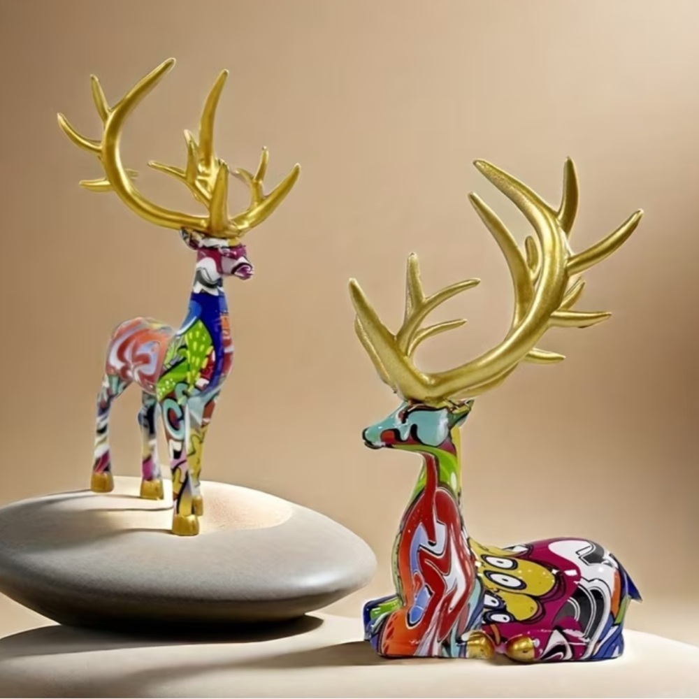 Graffiti Deer Sculptures